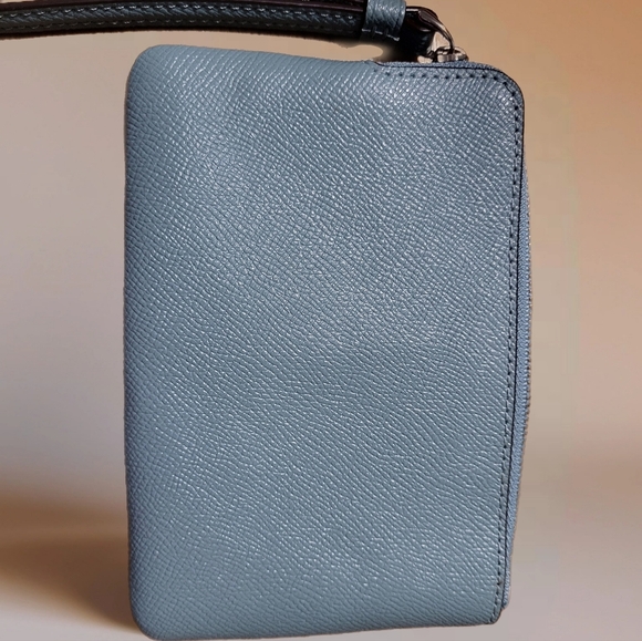 Coach Teal Leather Wristlet - Picture 3 of 3